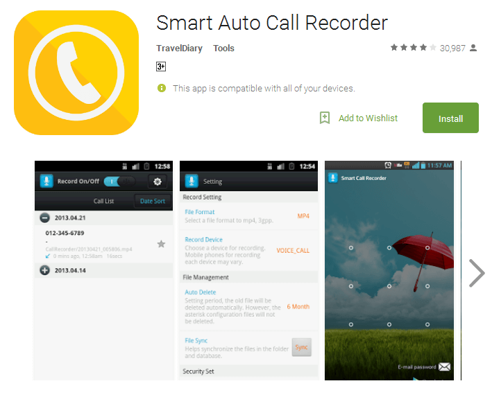 Smart Auto Call Recorder App